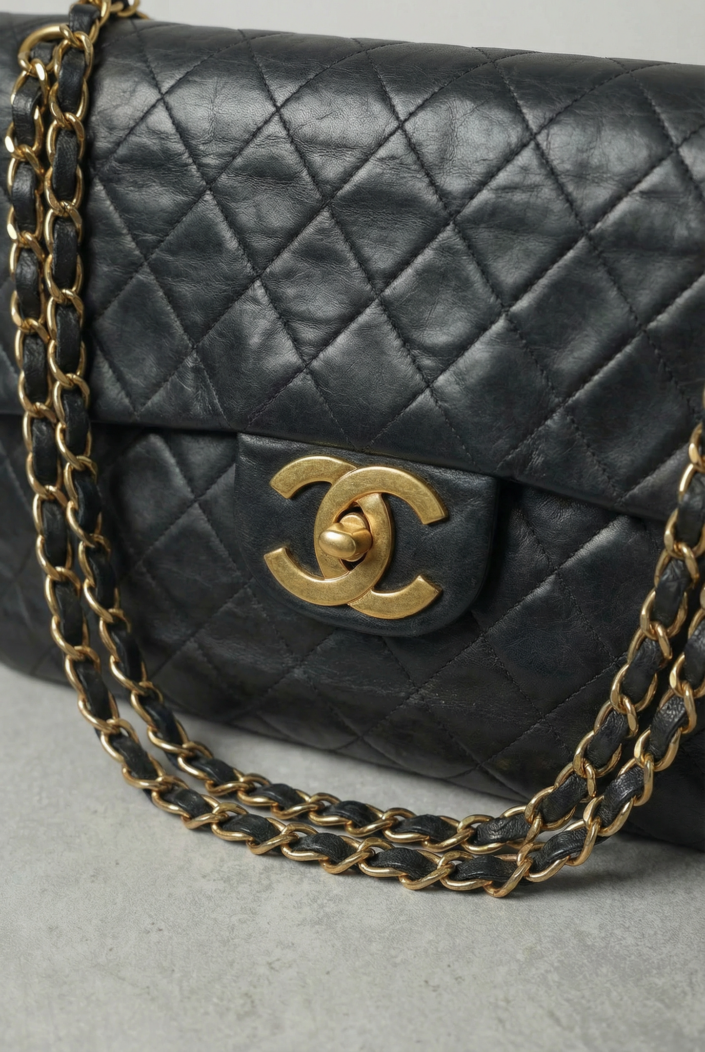 Chanel Matelassé Deca 34 Classic Flap Shoulder Bag