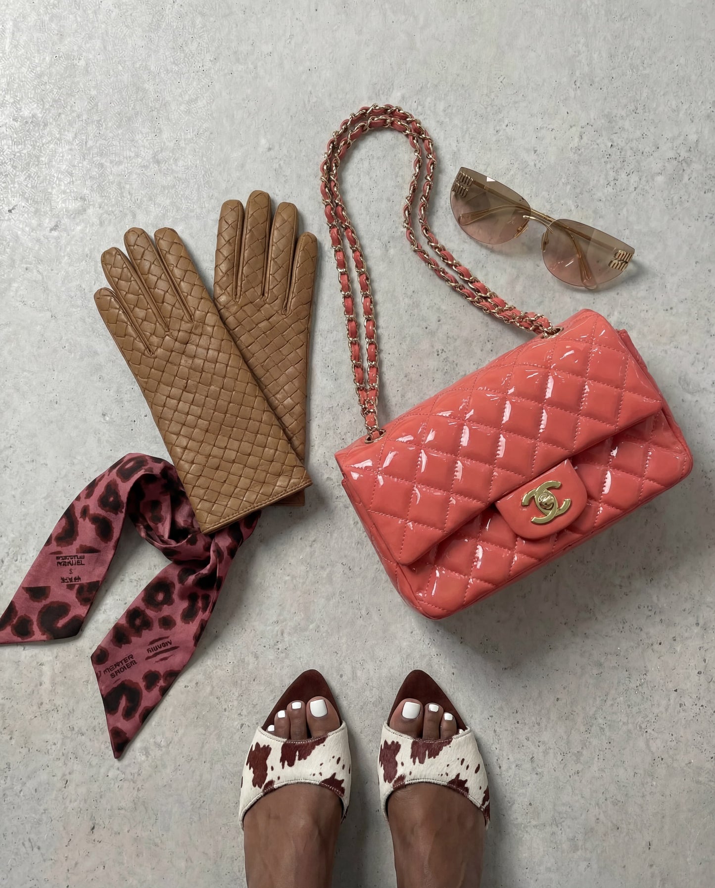 Chanel Mini Rectangle Matelassé Patent Shoulder Bag