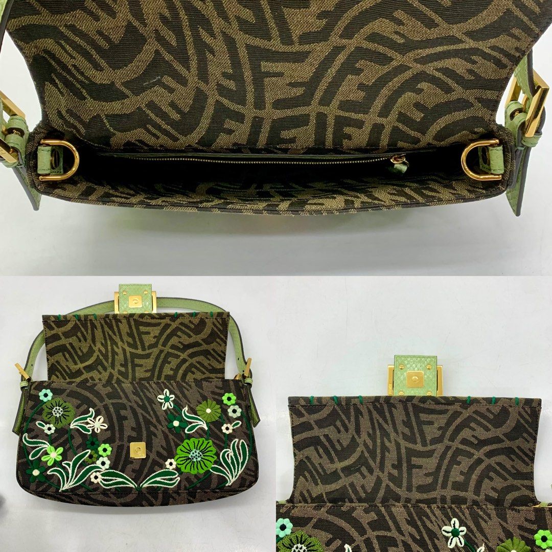 Fendi Baguette 1997 FF Vertigo Jacquard Embroidery