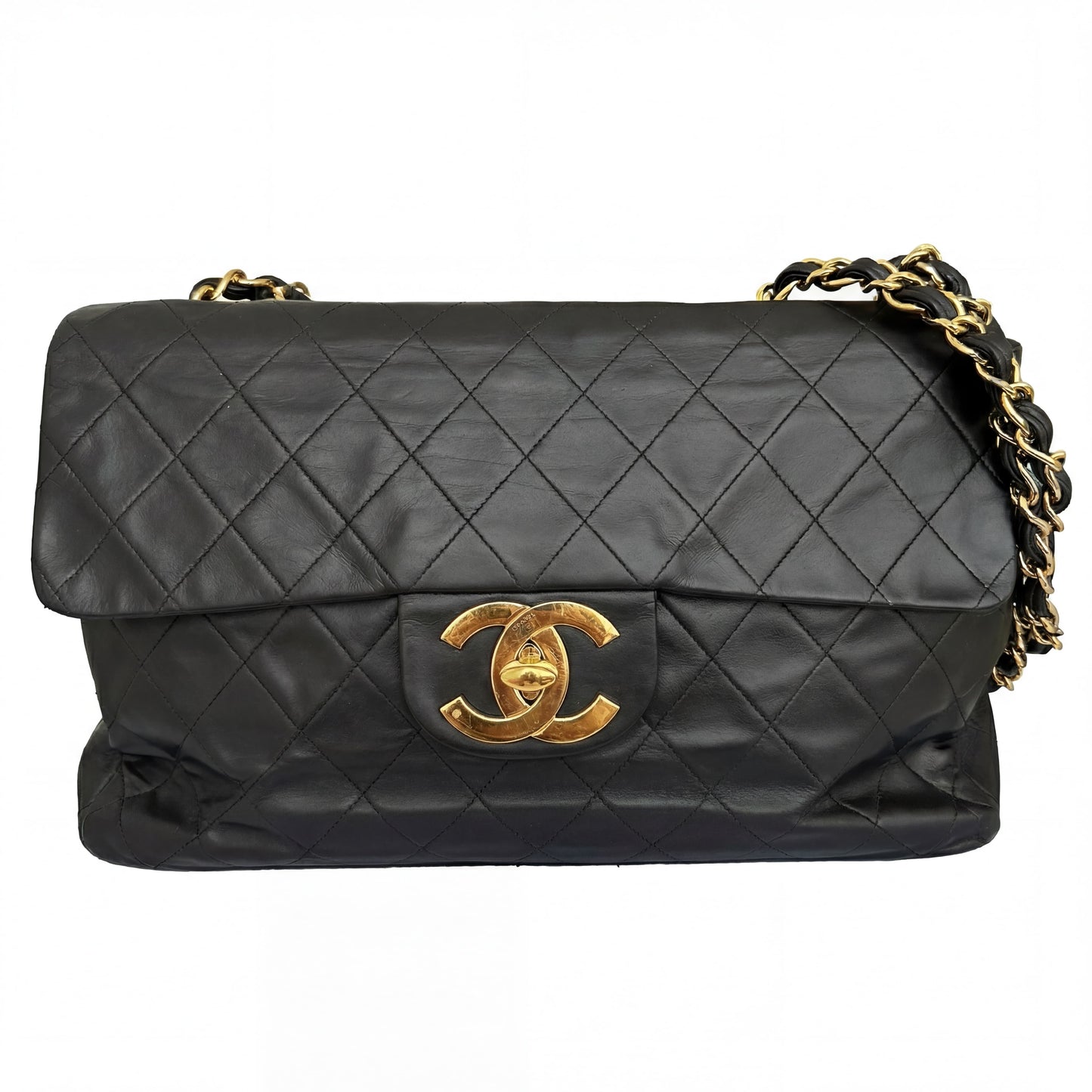 Chanel Matelassé Deca 34 Classic Flap Shoulder Bag