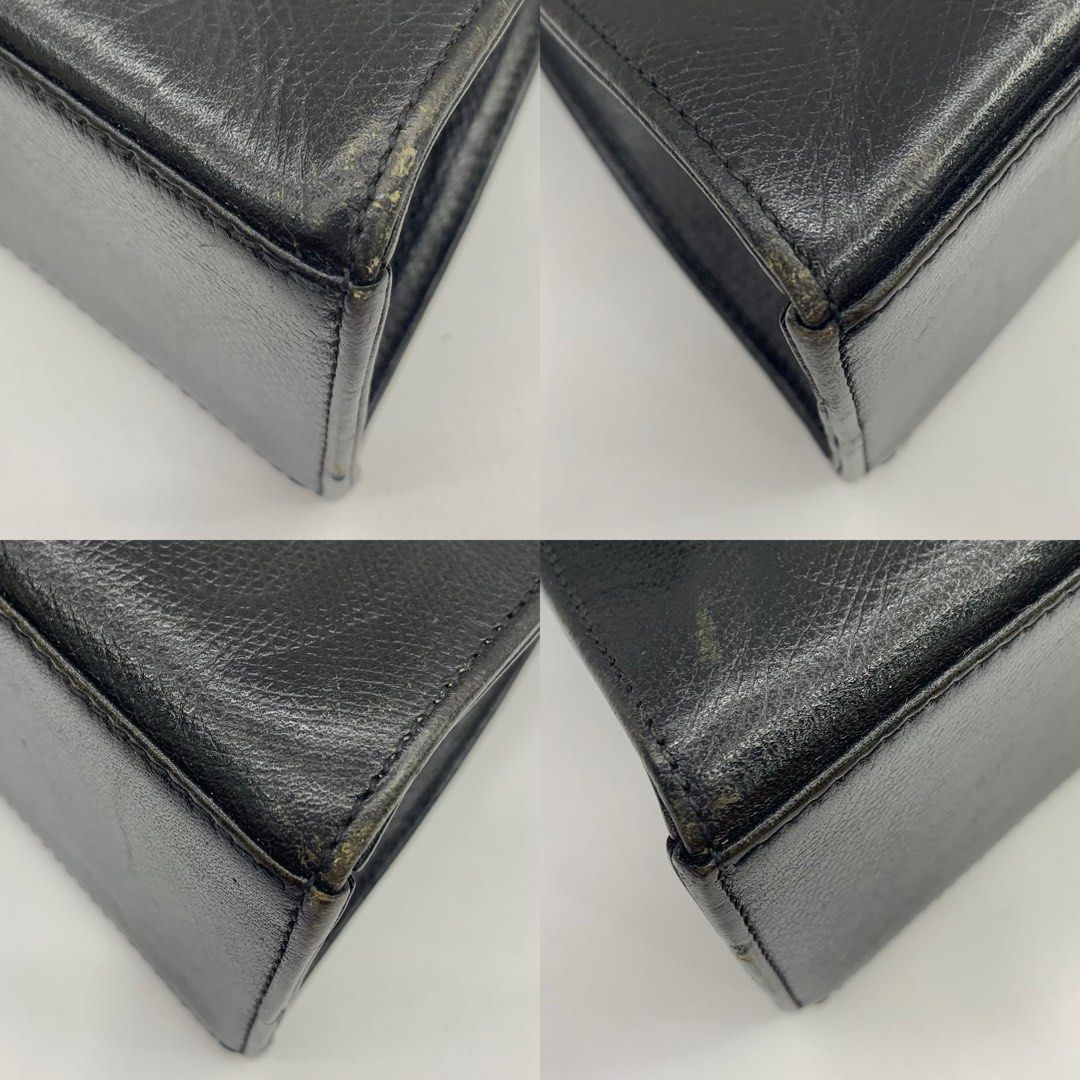 Yves Saint Laurent Vintage Leather Shoulder Bag Black